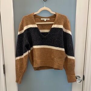 Vero Moda Women's Striped Sweater - Brown, Black, Cream